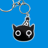 Sad Clown Cat Keychain