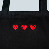 Black Heartbreak Tote Bag